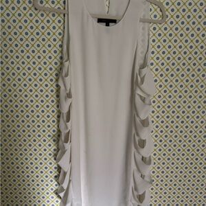 BCBGMaxAzria Cream Sleeveless Midi Dress